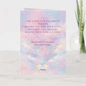 Butterfly Celebration of Life Funeral Program Karte (Rückseite)