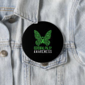 Butterfly Cerebral Palsy Awareness Green Ribbon Button (Beispiel)