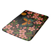 Butterfly Cherry Blossom Moon Badematte (Schrägansicht)