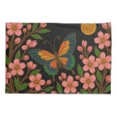 Butterfly Cherry Blossom Moon Kissenbezug (Rückseite)