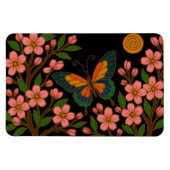 Butterfly Cherry Blossom Moon Magnet (Horizontal)