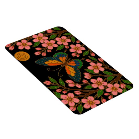 Butterfly Cherry Blossom Moon Magnet (Rechte Seite)