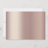 Butterfly Chic Abschluss | Kupfer-Rose Gold Einladung (Rückseite)