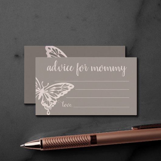 Butterfly Chic Dusche | Blush Taupe Beratung für M Begleitkarte