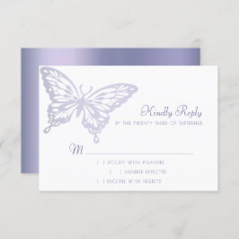 Butterfly Chic | Lila Violett aus Dusty Lavender RSVP Karte