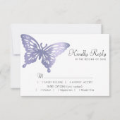 Butterfly Chic | Lila Violettmehl aus Dusty Lavend RSVP Karte (Vorderseite)