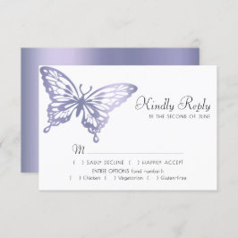 Butterfly Chic | Lila Violettmehl aus Dusty Lavend RSVP Karte