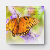 Butterfly Christliche Wohngestaltung Plaque mit Ea Fotoplatte (Vorderseite)