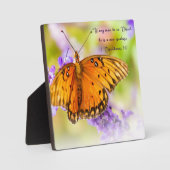 Butterfly Christliche Wohngestaltung Plaque mit Ea Fotoplatte (Vorderseite)