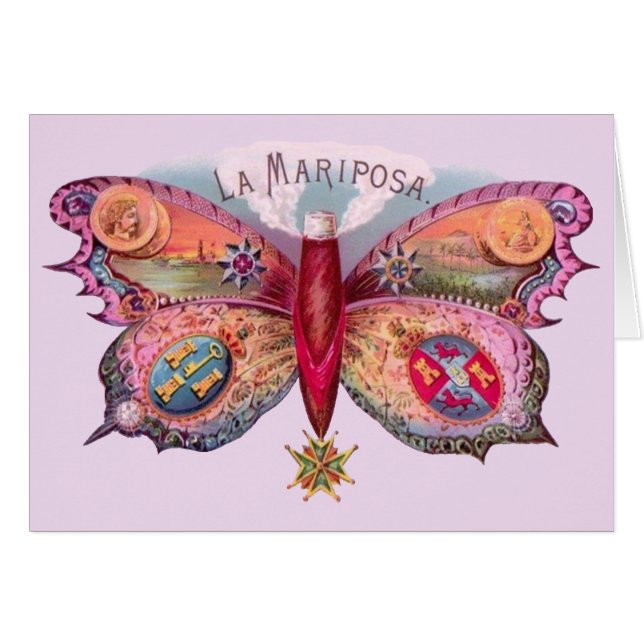 Butterfly Cigar Antique Malerei Werbung (Vorderseite (Horizontal))