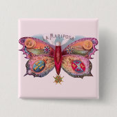 Butterfly Cigar Antique Malerei Werbung Button (Vorderseite)