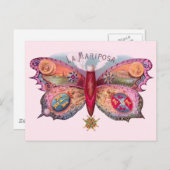 Butterfly Cigar Antique Malerei Werbung Postkarte (Vorne/Hinten)