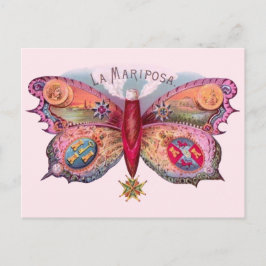 Butterfly Cigar Antique Malerei Werbung Postkarte