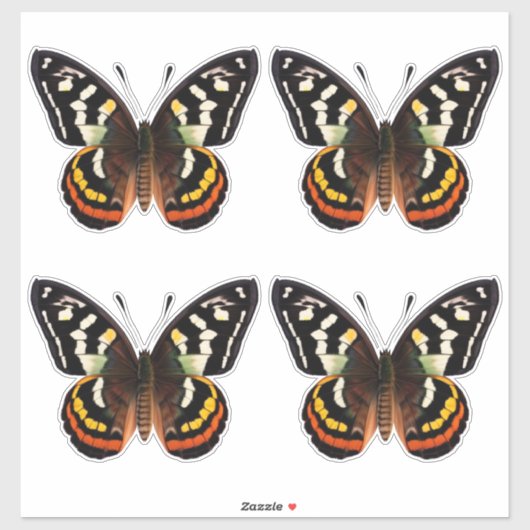 Butterfly Classic Round Sticker (Blatt)