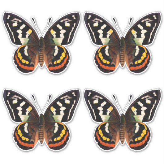Butterfly Classic Round Sticker (Vorderseite)