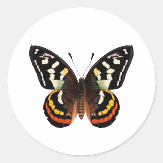 Butterfly Classic Round Sticker (Vorderseite)