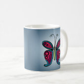 Butterfly Classic Round Sticker Kaffeetasse (VorderseiteRechts)
