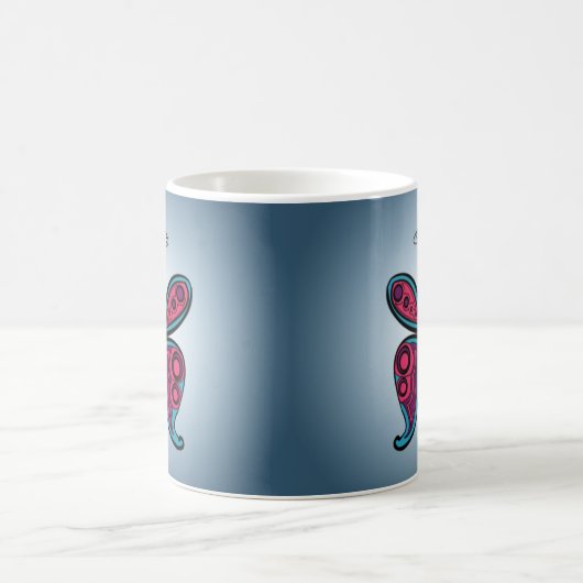Butterfly Classic Round Sticker Kaffeetasse (Mittel)