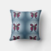 Butterfly Classic Round Sticker Kissen (Rückseite)