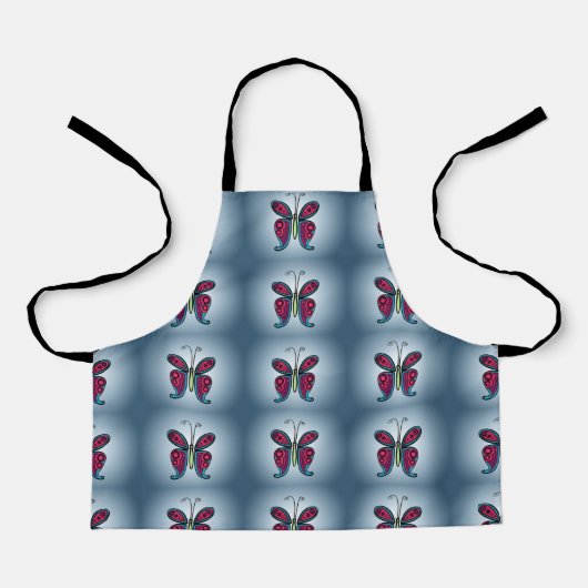 Butterfly Classic Round Sticker Tischnummer Schürze (Vorderseite)