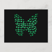 Butterfly Clover Irish St Patricks Day Kleeblatt Postkarte (Vorderseite)