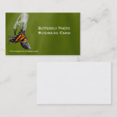 Butterfly Cocoon Photo Business Card Template Visitenkarte (Vorne/Hinten)