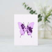 Butterfly Collage Cameo Postkarte (Stehend Vorderseite)