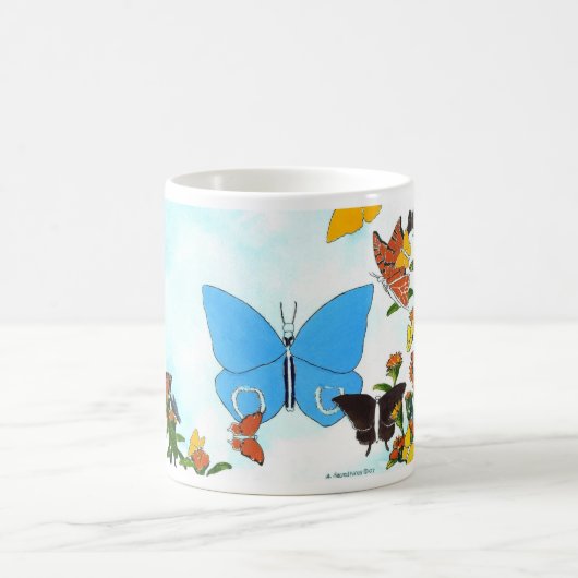 Butterfly Collage Coffee Tasse (Mittel)
