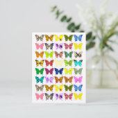 Butterfly Collage Postkarte (Stehend Vorderseite)