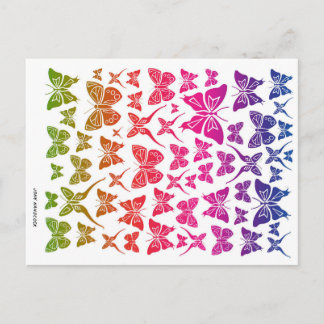 Butterfly Collage Postkarte