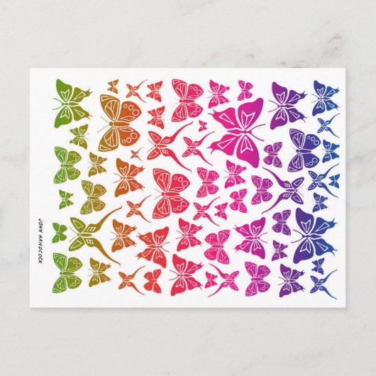 Butterfly Collage Postkarte (Vorderseite)