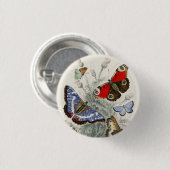 Butterfly Collection Antike farbenfrohe Schmetterl Button (Vorne & Hinten)