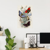 Butterfly Collection Antike farbenfrohe Schmetterl Poster (Heimbüro)