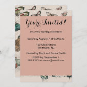 Butterfly Collection Antike Schmetterlinge Einladung (Vorne/Hinten)