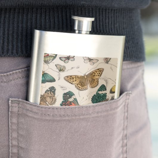 Butterfly Collection Antike Schmetterlinge Flachmann (Beispiel)