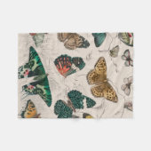 Butterfly Collection Antike Schmetterlinge Fleecedecke (Vorderseite (Horizontal))