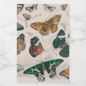 Butterfly Collection Antike Schmetterlinge Lebensmitteletikett (Einzelnes Label)