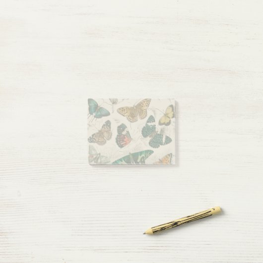 Butterfly Collection Antike Schmetterlinge Post-it Klebezettel (Auf Schreibtisch)