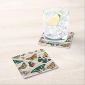 Butterfly Collection Antike Schmetterlinge Rechteckiger Pappuntersetzer (Vor Ort)