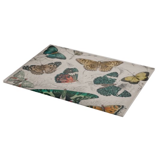 Butterfly Collection Antike Schmetterlinge Schneidebrett (Ecke)
