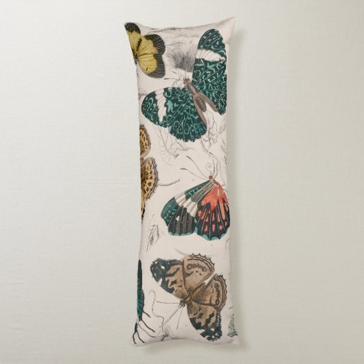 Butterfly Collection Antike Schmetterlinge Seitenschläferkissen (Rückseite (Vertikal))