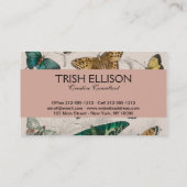 Butterfly Collection Antike Schmetterlinge Visitenkarte (Rückseite)