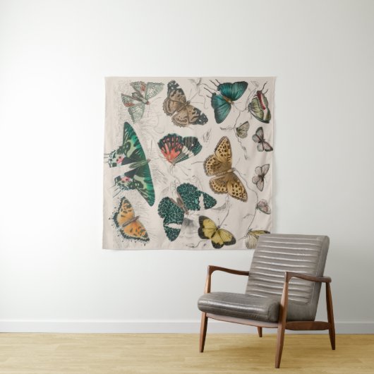 Butterfly Collection Antike Schmetterlinge Wandteppich (Beispiel (Horizontal))