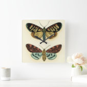 Butterfly Collection by Chariklia Zarris Quadratische Wanduhr (Zuhause)