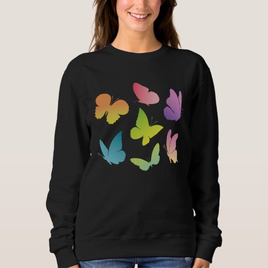 Butterfly Collection Just A Girl Who Loves Butterf Sweatshirt (Vorderseite)