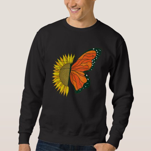 Butterfly Collector Yellow Sunflower Monarch Butte Sweatshirt (Vorderseite)