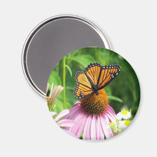 Butterfly Cone Blume Magnet (Vorderseite/Rückseite)