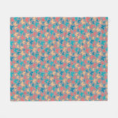 Butterfly cooles Muster Beige Rosa Türkis Grau Fleecedecke (Vorderseite (Horizontal))