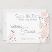 Butterfly Coral Chrysanthemas Save the Date (Vorderseite)