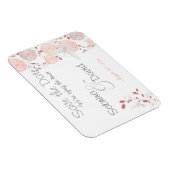 Butterfly Coral Chrysanthemas Save the Date Magnet (Rechte Seite)